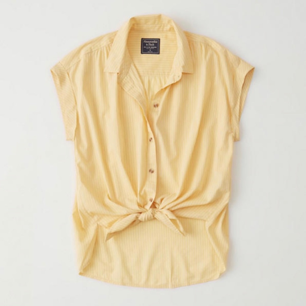 Abercrombie & Fitch Button Up Tie Tee - image 2